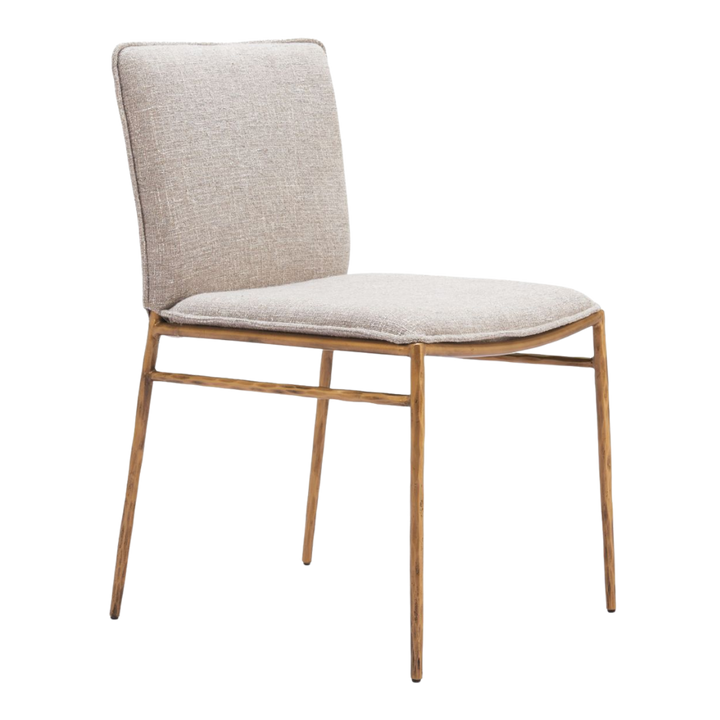 Nordvest Beige & Gold Dining Chair – Elegant Comfort & Style | Dining Chair | Trufairs