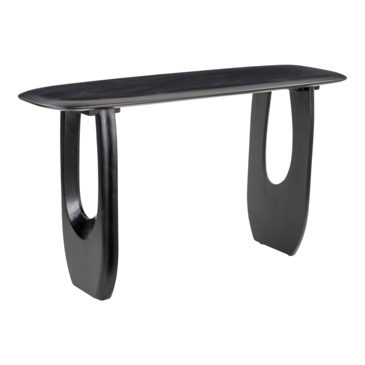 Minimalist Console Table – Matte Black Painted Wood | Entryway & Living Room | Trufairs