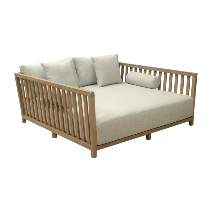 Modern Outdoor Daybed – Spacious Comfort in Gray | Patio Lounge Lounger | Trufairs