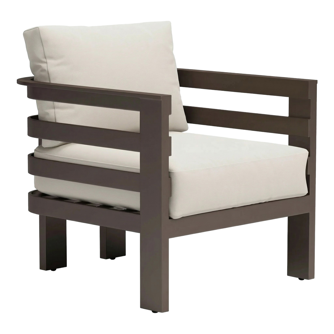 Bal Harbor Armchair White – Durable Weather-Resistant Modern Outdoor Seating | Accent Chair | Trufairs