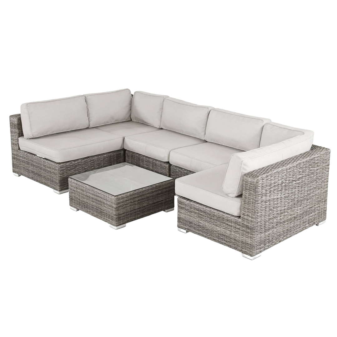 Fully Assembled Wicker Patio Sofa Set for 4 with Cushions – Premium Outdoor Seating Group with Weather-Resistant Construction and Plush Comfort for Patios, Gardens & Poolside Areas