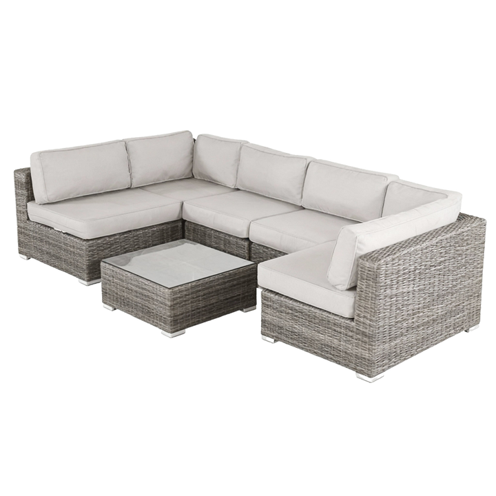 Fully Assembled Wicker Patio Sofa Set for 4 with Cushions – Premium Outdoor Seating Group with Weather-Resistant Construction and Plush Comfort for Patios, Gardens & Poolside Areas