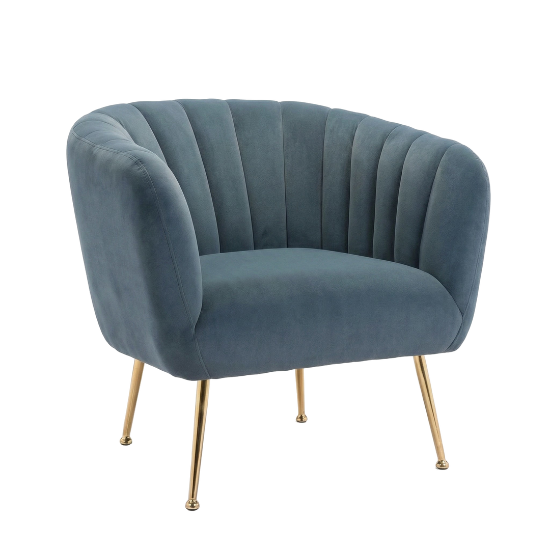 Deco Accent Chair Gray – Glamorous Art Deco Design | Accent Chair | Trufairs