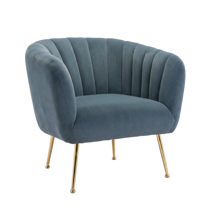 Deco Accent Chair Gray – Glamorous Art Deco Design | Accent Chair | Trufairs