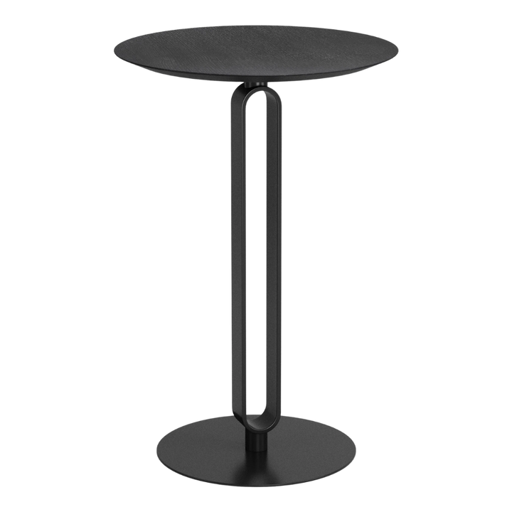 Modern Round Counter Table – Black MDF & Steel Legs | Kitchen & Dining | Trufairs
