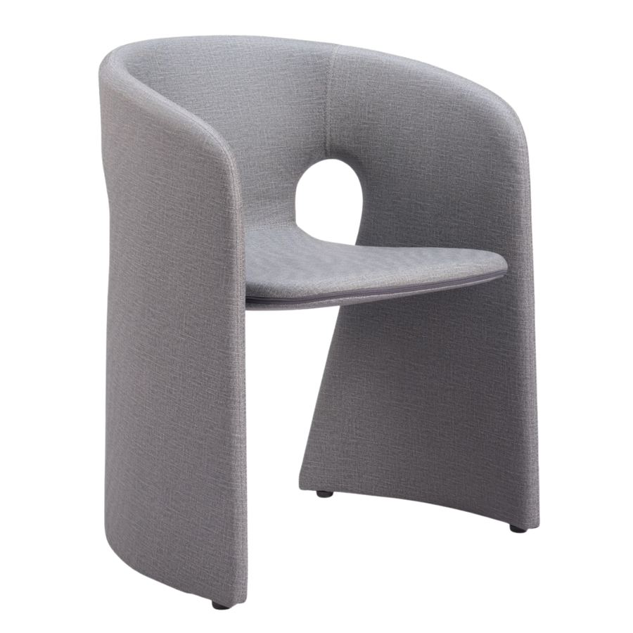 Slate Gray Vinyl Dining Chair – Sturdy Steel Frame | Dining Room Seating | Trufairs