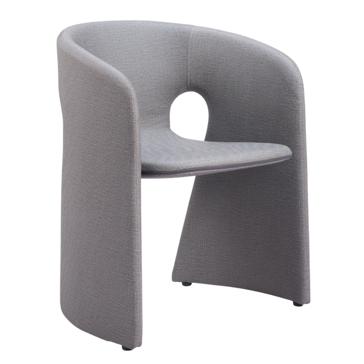 Slate Gray Vinyl Dining Chair – Sturdy Steel Frame | Dining Room Seating | Trufairs