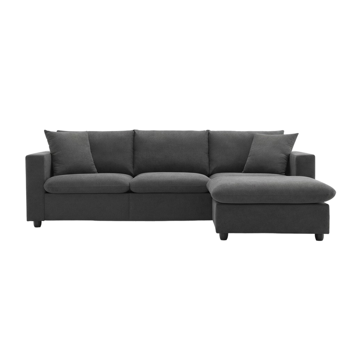 100.4*64.6”Modern Oversized Sectional Sofa with Convertible Ottoman & 2 Free Pillows | Trufairs