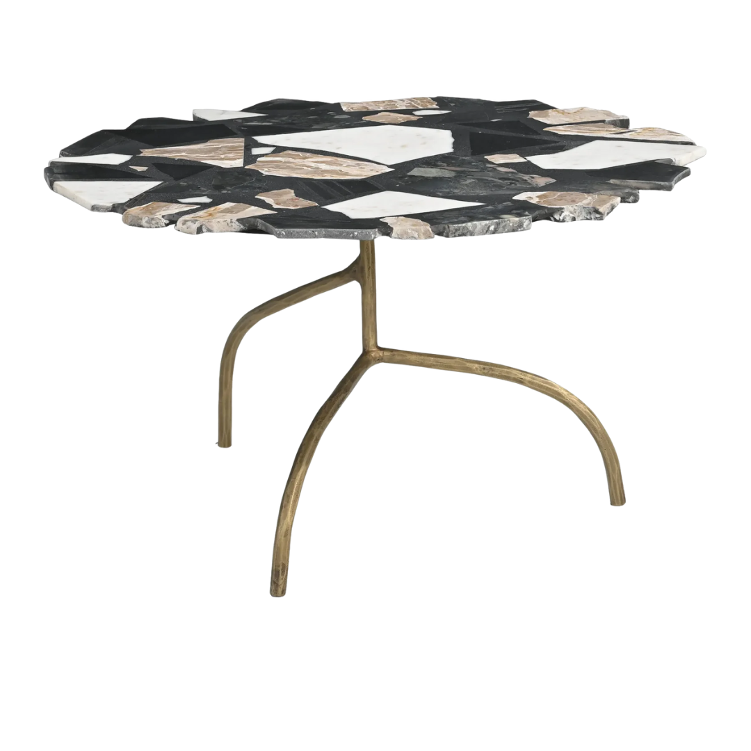 Vivid Terrazzo Coffee Table – Artistic Modern Accent | Multicolor Statement Table | Trufairs