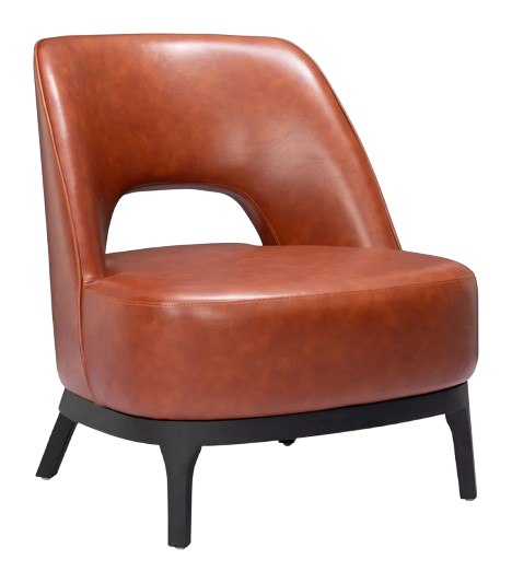 Mistley Accent Chair Brown – Plush Faux Leather Comfort | Accent Seating | Trufairs