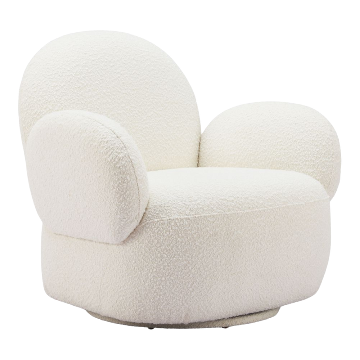Pilka White Swivel Chair – Stylish Function & Comfort | Accent Chair | Trufairs