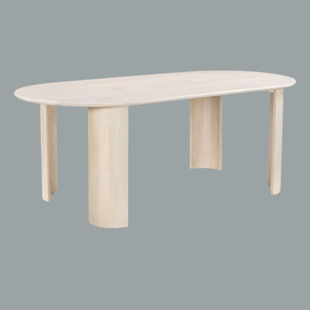 Natural Grain Dining Table – Organic Warmth | Spacious Modern Centerpiece | Trufairs