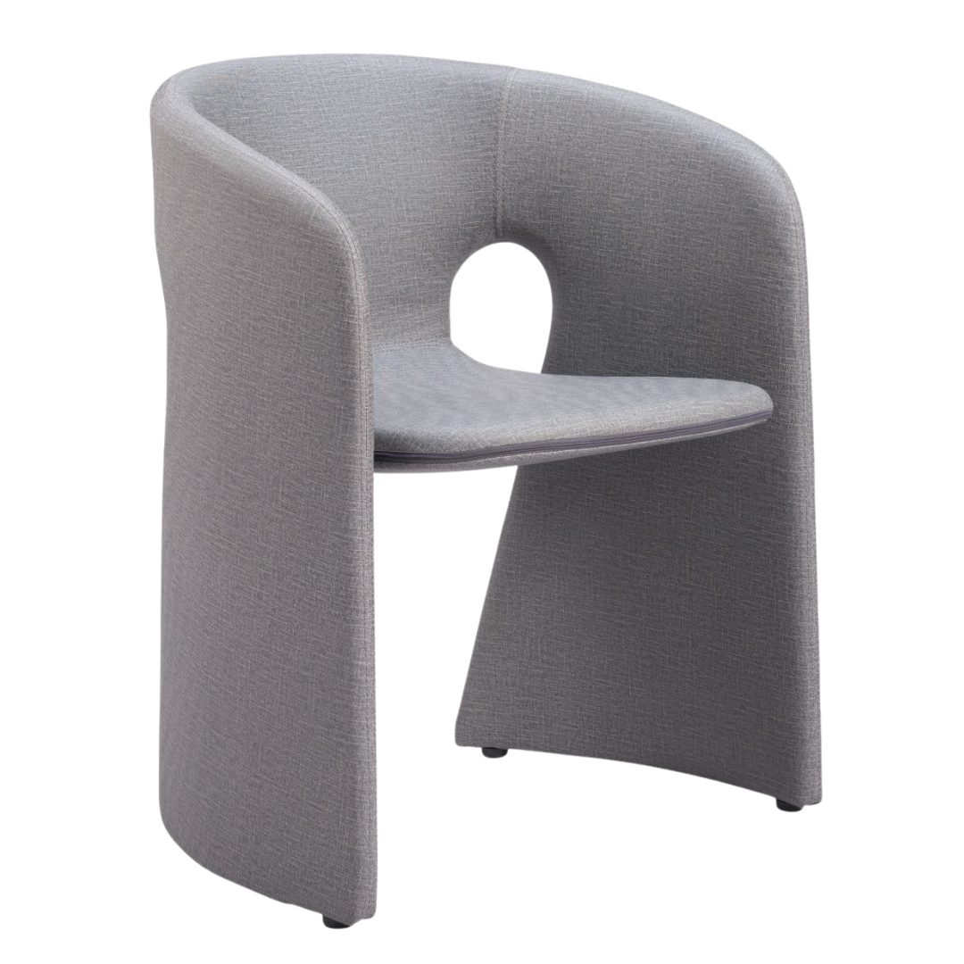 Slate Gray Vinyl Dining Chair – Sturdy Steel Frame | Dining Room Seating | Trufairs