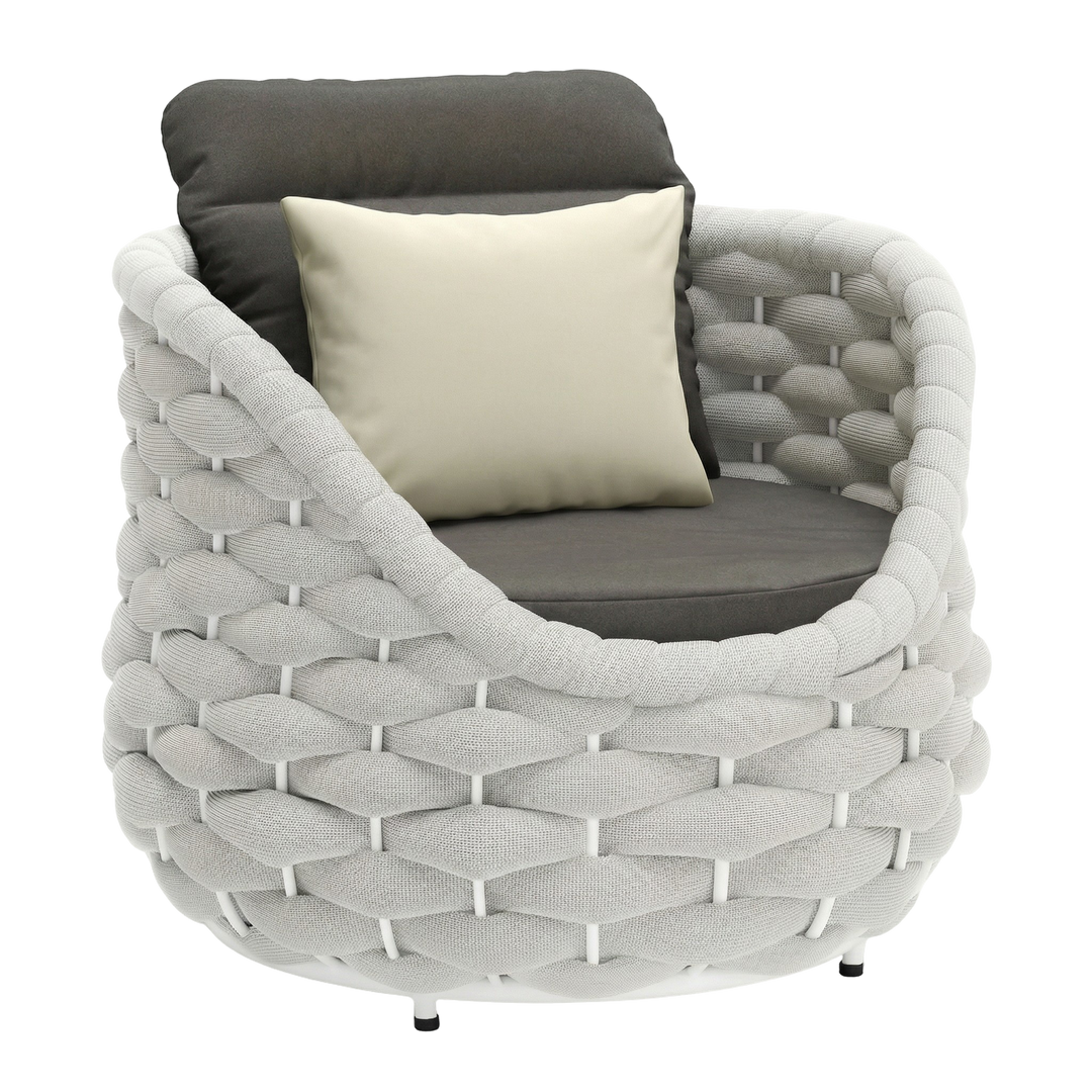 Coral Reef Accent Chair Gray – Modern Durable Outdoor Seating | Accent Chair | Trufairs