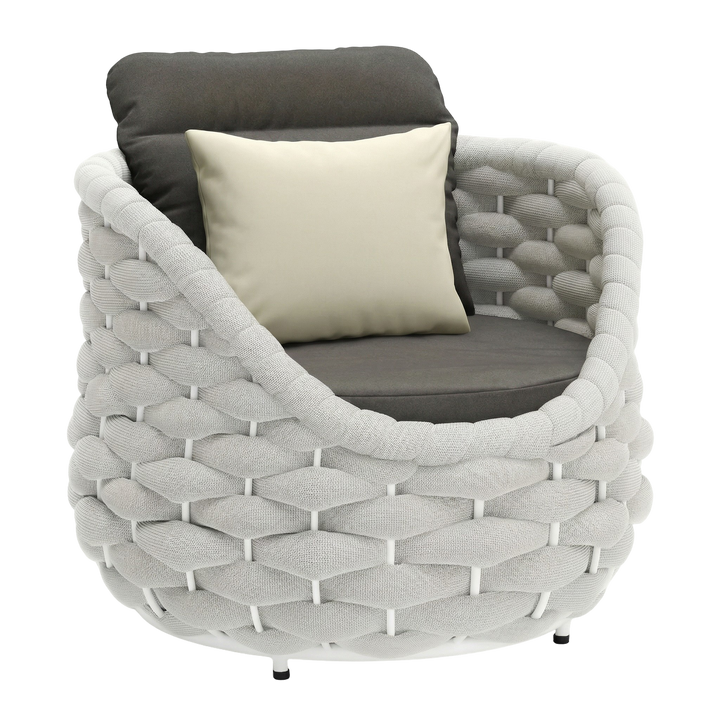 Coral Reef Accent Chair Gray – Modern Durable Outdoor Seating | Accent Chair | Trufairs
