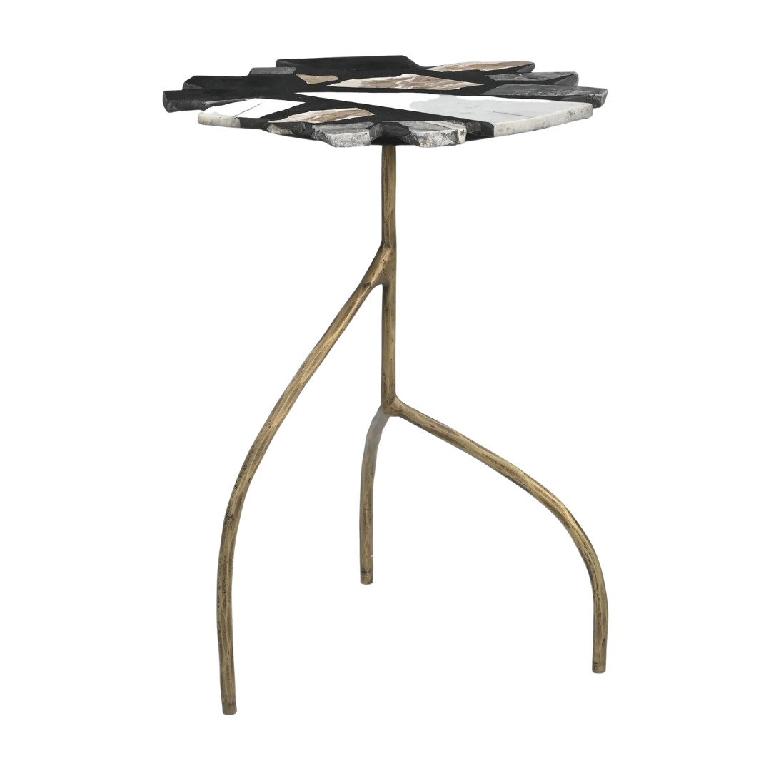 Multicolor Terrazzo Side Table – Artistic Accent & Sturdy Modern Style | End Table | Trufairs