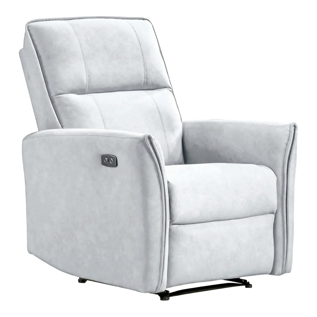 Asheville Grey Suede Recliner Chair