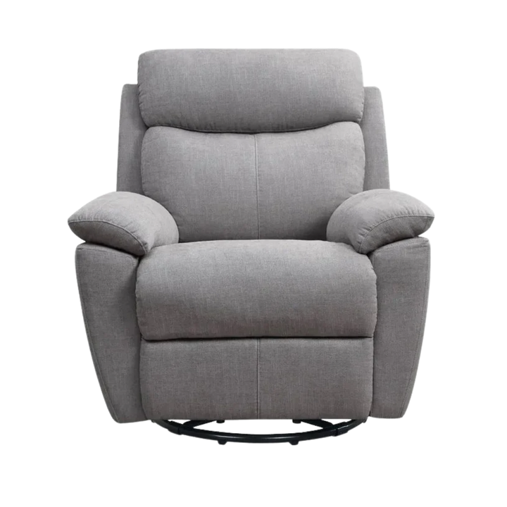 35" Light Gray Fabric Power Recliner With USB
