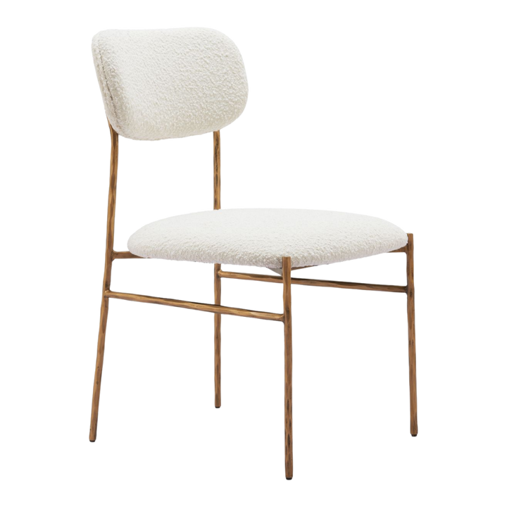 Sydhavnen Cream & Gold Dining Chair – Luxe Elegance & Comfort | Dining Chair | Trufairs