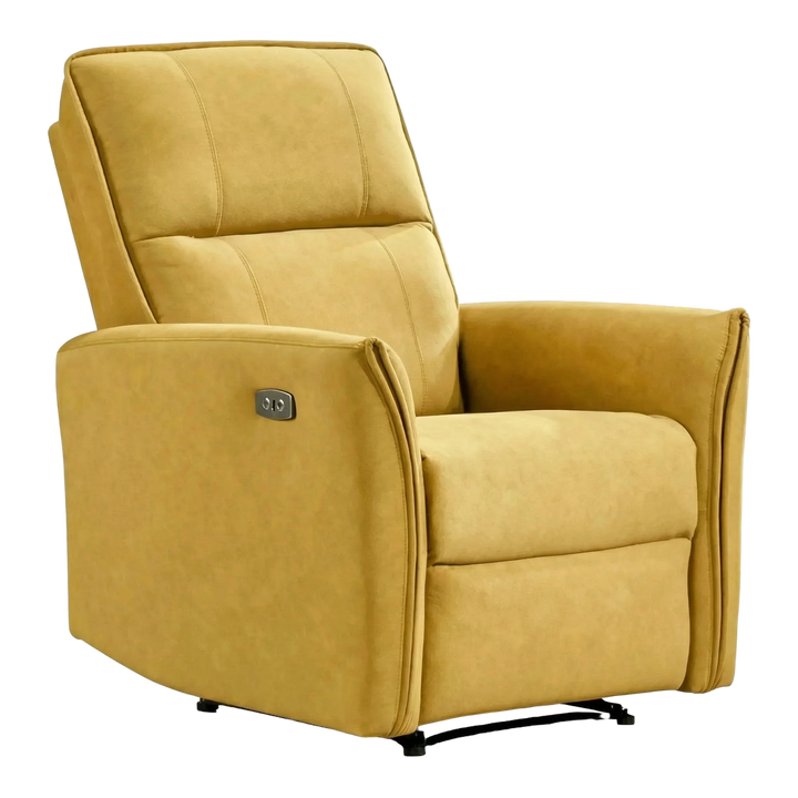 Asheville Dark Yellow Suede Recliner Chair