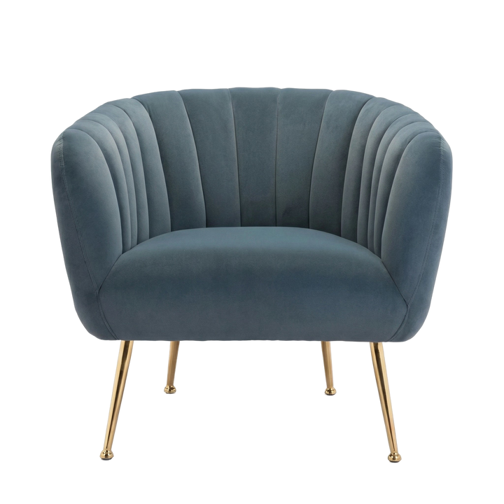 Deco Accent Chair Gray – Glamorous Art Deco Design | Accent Chair | Trufairs