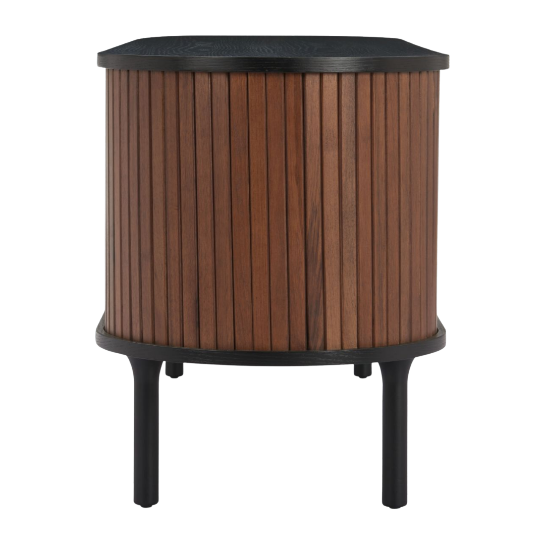 Koriana Black Walnut Entertainment Stand – Sleek Storage & Display | Living Room Furniture | Trufairs