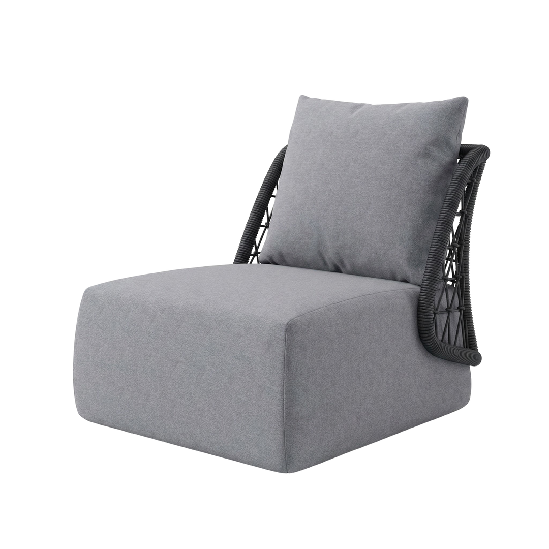 Mekan Accent Chair Gray – Durable Modern Outdoor Seating | Accent Chair | Trufairs
