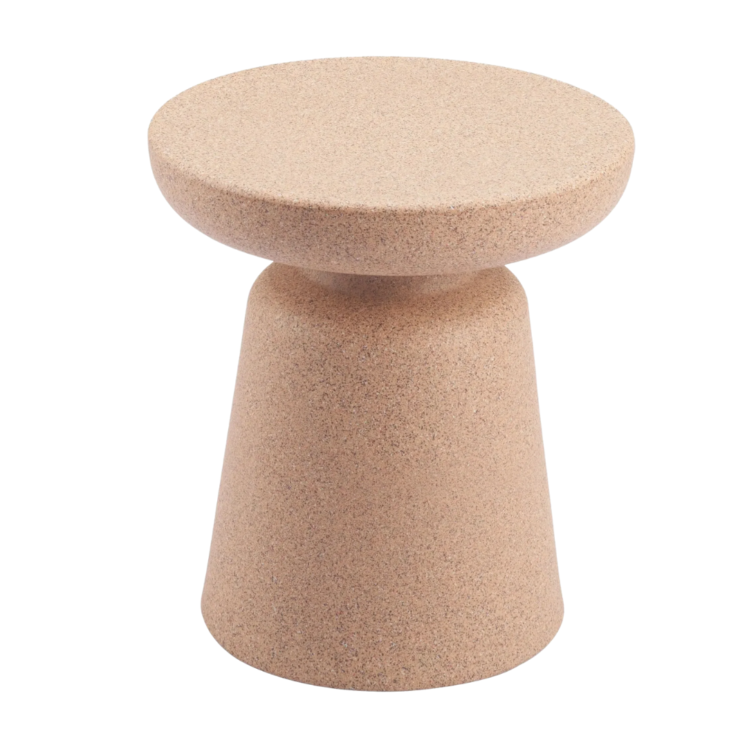Urban Brown Poly End Table – Weatherproof Modern Accent | Outdoor/Indoor Utility | Trufairs