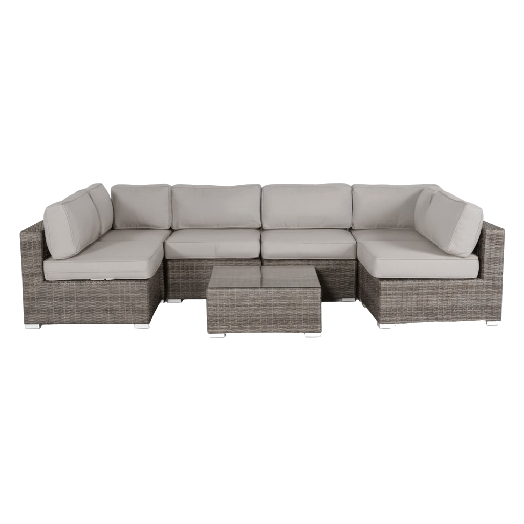 Fully Assembled Wicker Patio Sofa Set for 4 with Cushions – Premium Outdoor Seating Group with Weather-Resistant Construction and Plush Comfort for Patios, Gardens & Poolside Areas