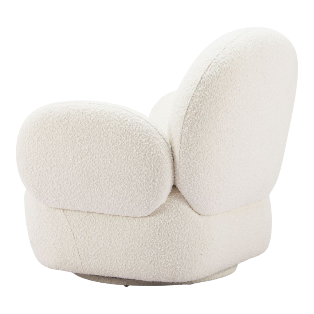 Pilka White Swivel Chair – Stylish Function & Comfort | Accent Chair | Trufairs