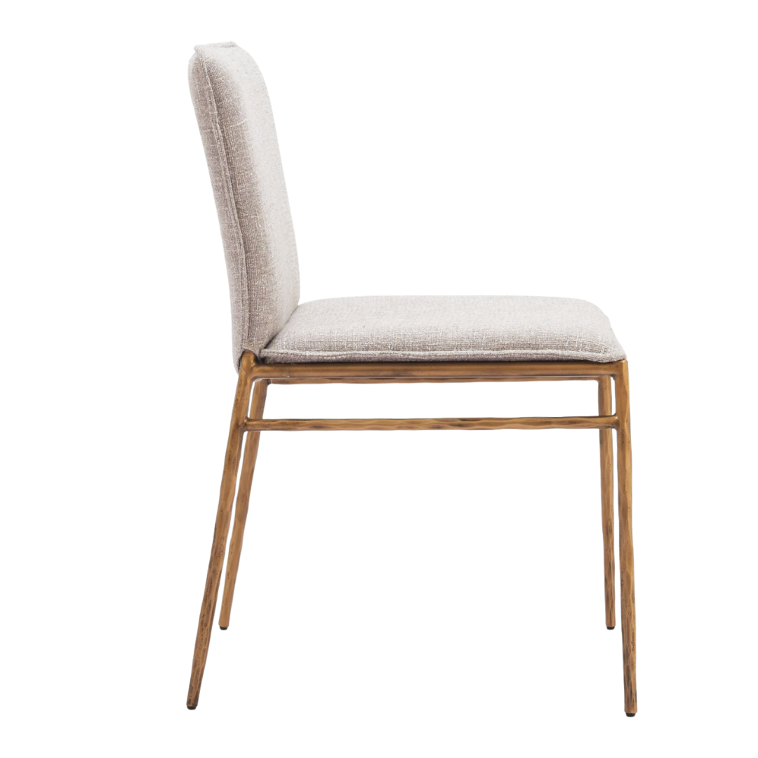 Nordvest Beige & Gold Dining Chair – Elegant Comfort & Style | Dining Chair | Trufairs
