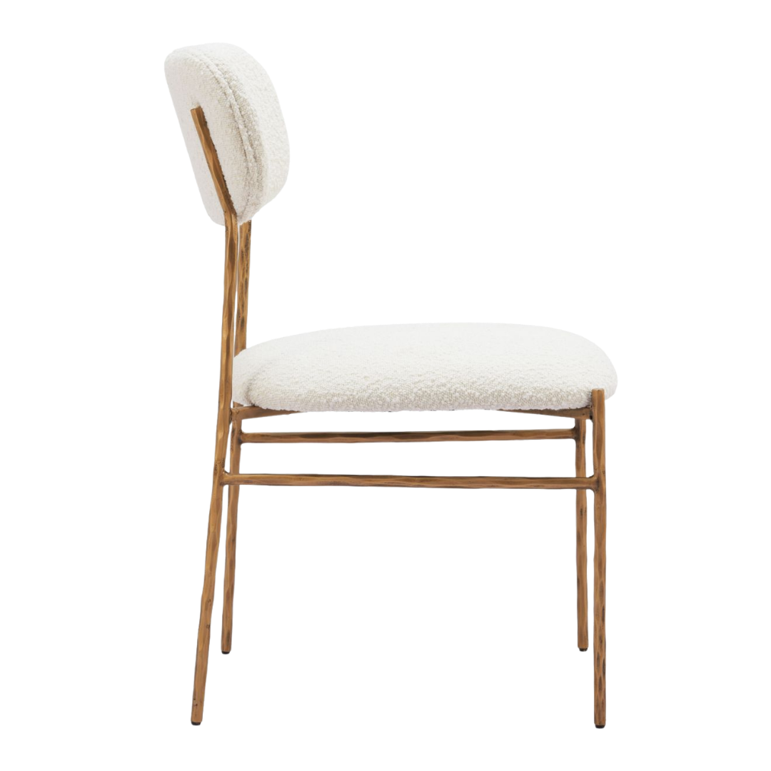 Sydhavnen Cream & Gold Dining Chair – Luxe Elegance & Comfort | Dining Chair | Trufairs