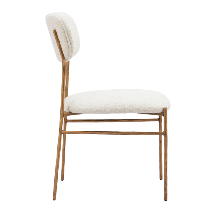 Sydhavnen Cream & Gold Dining Chair – Luxe Elegance & Comfort | Dining Chair | Trufairs