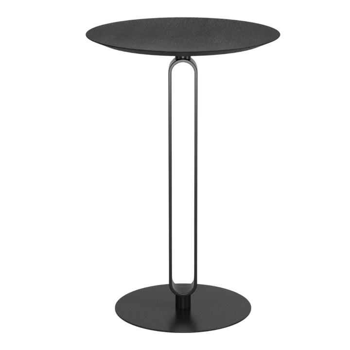 Modern Round Counter Table – Black MDF & Steel Legs | Kitchen & Dining | Trufairs