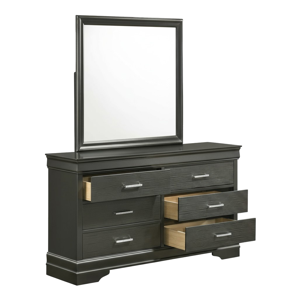 Modern 6-Drawer Gray Dresser – Contemporary Storage Chest | Trufairs