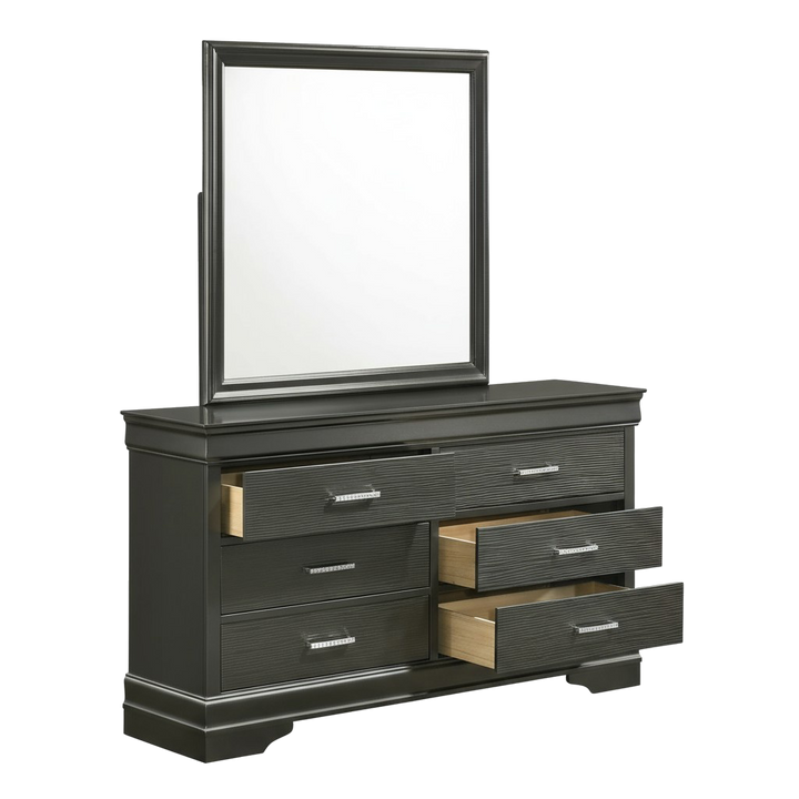 Modern 6-Drawer Gray Dresser – Contemporary Storage Chest | Trufairs