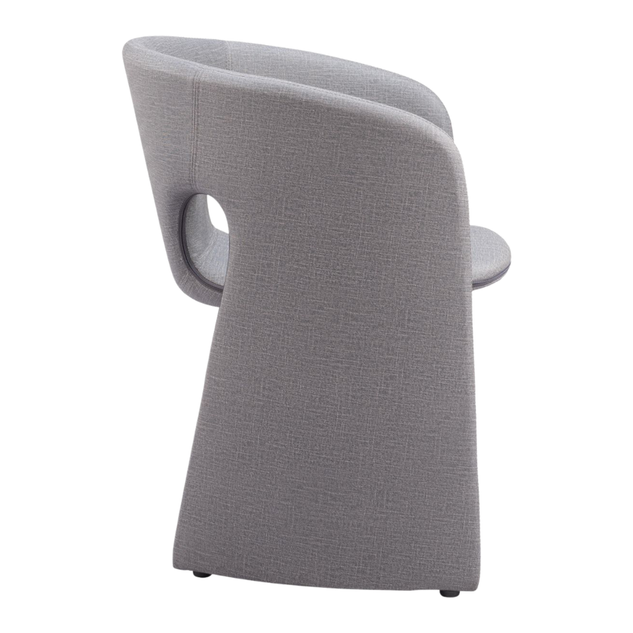 Slate Gray Vinyl Dining Chair – Sturdy Steel Frame | Dining Room Seating | Trufairs