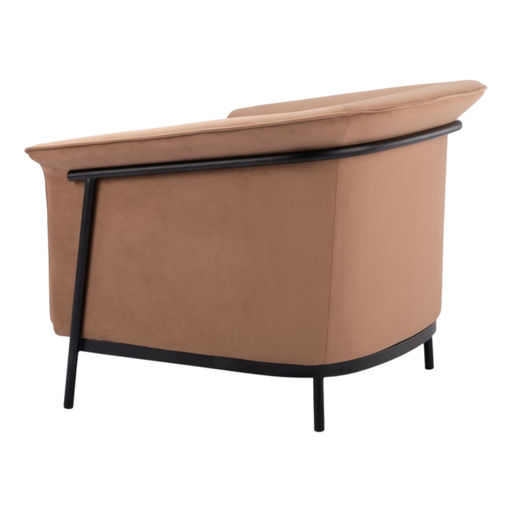 Tan Vinyl Accent Chair – Sturdy Steel Frame | Modern Living & Lounge Seating | Trufairs