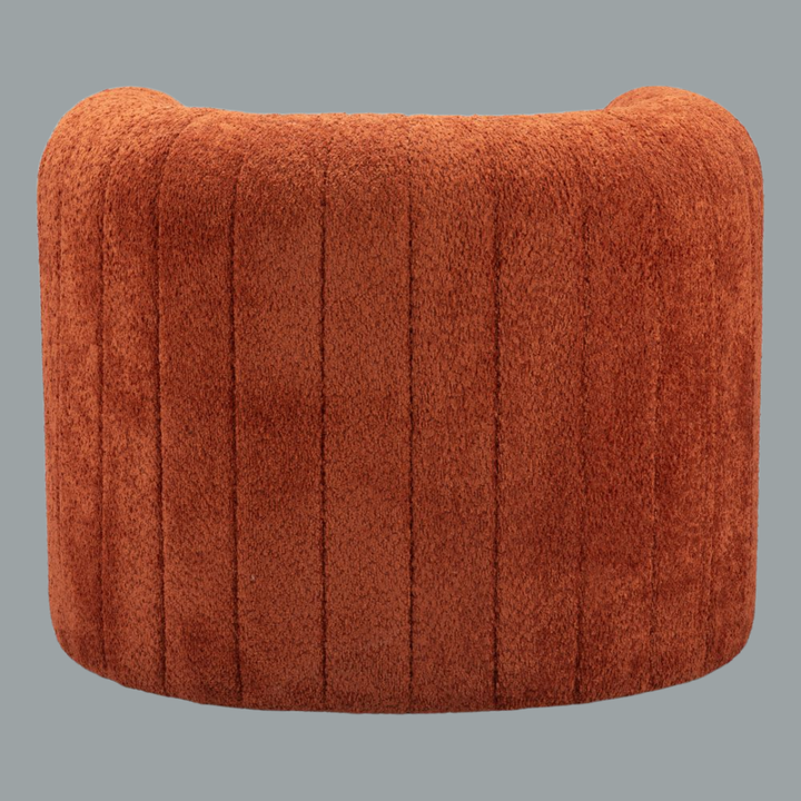 Modern Comfort Accent Chair – Sherpa Upholstery | Designer Orange Seating | Trufairs