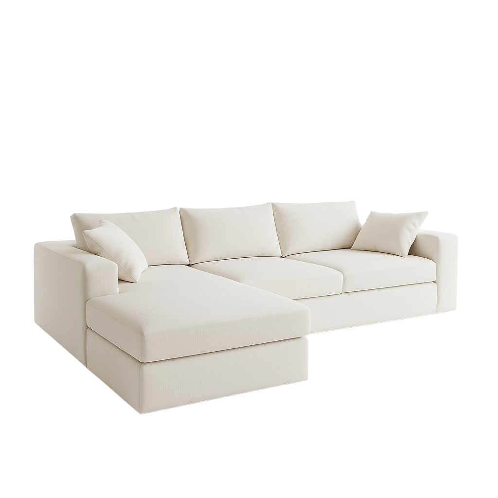 109″ Modular Sectional Sofa – Cream L-Shape Modern Sofa | Trufairs
