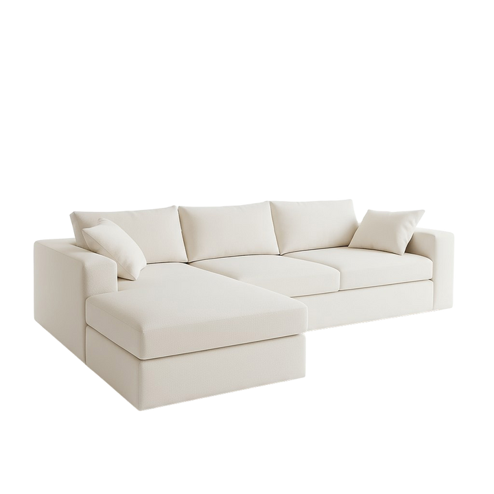 109″ Modular Sectional Sofa – Cream L-Shape Modern Sofa | Trufairs