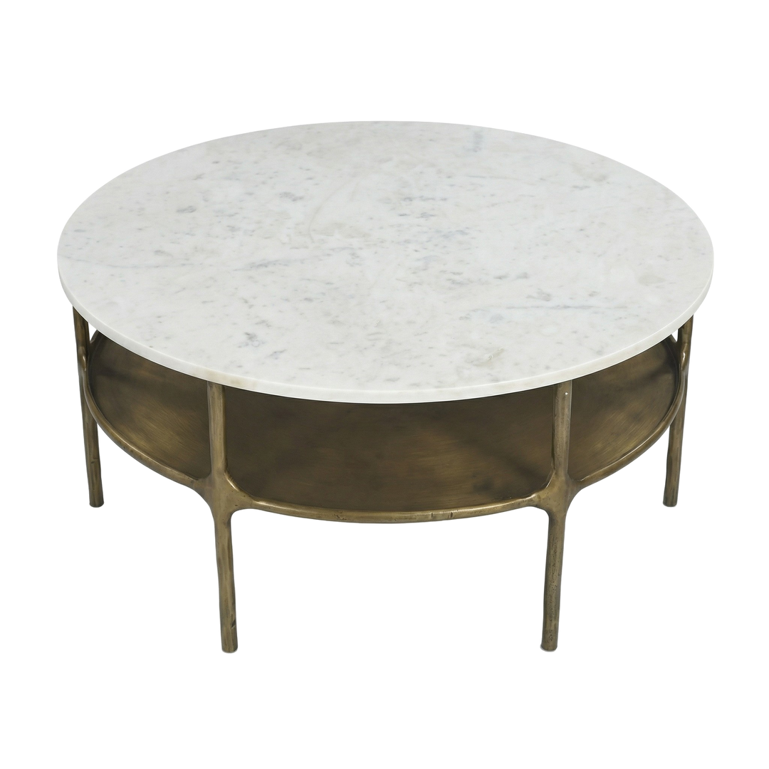 Chic Marble Brass Coffee Table – Luxe Modern Centerpiece | Living Room Table | Trufairs