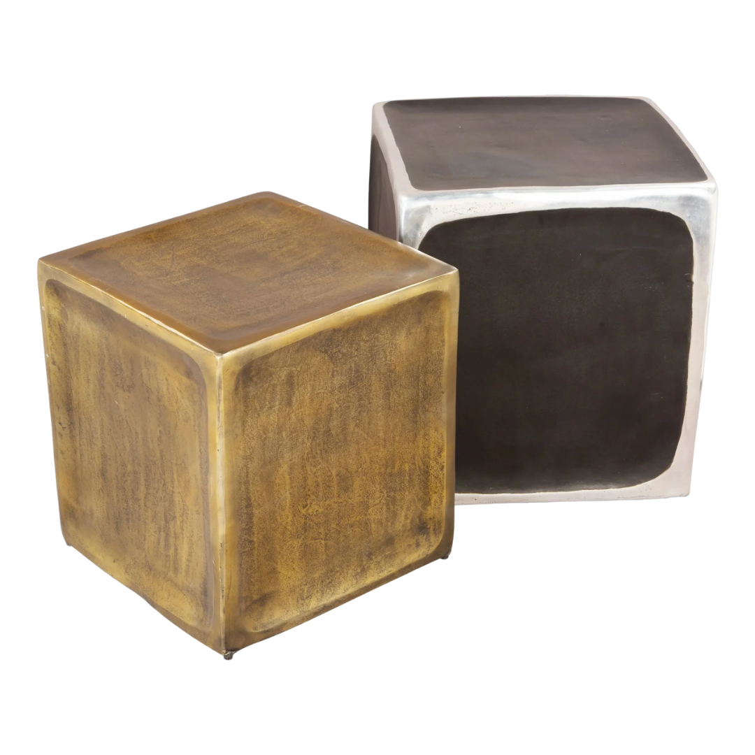 Multicolor Side Table Set – Vibrant Aluminum & Patterned Top | Living Room Furniture | Trufairs