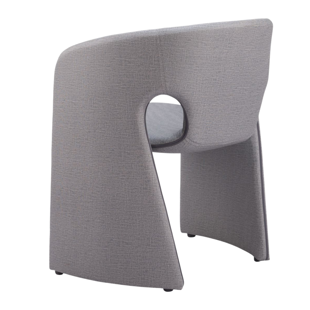 Slate Gray Vinyl Dining Chair – Sturdy Steel Frame | Dining Room Seating | Trufairs