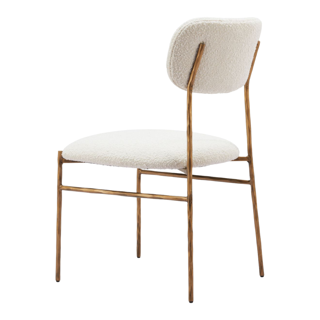 Sydhavnen Cream & Gold Dining Chair – Luxe Elegance & Comfort | Dining Chair | Trufairs
