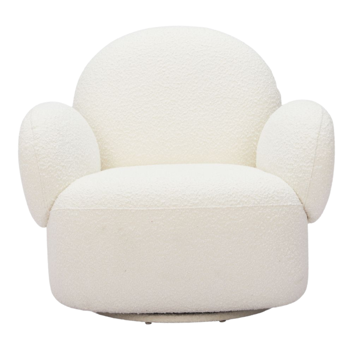 Pilka White Swivel Chair – Stylish Function & Comfort | Accent Chair | Trufairs
