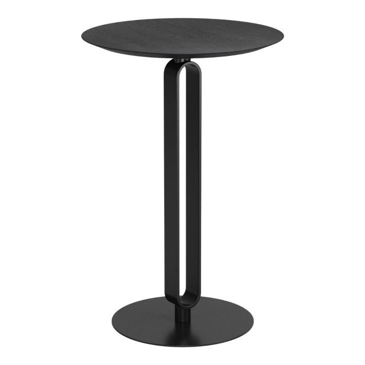 Modern Round Counter Table – Black MDF & Steel Legs | Kitchen & Dining | Trufairs
