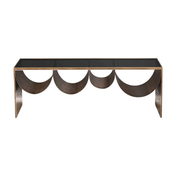 Reed Coffee Table Brass & Black