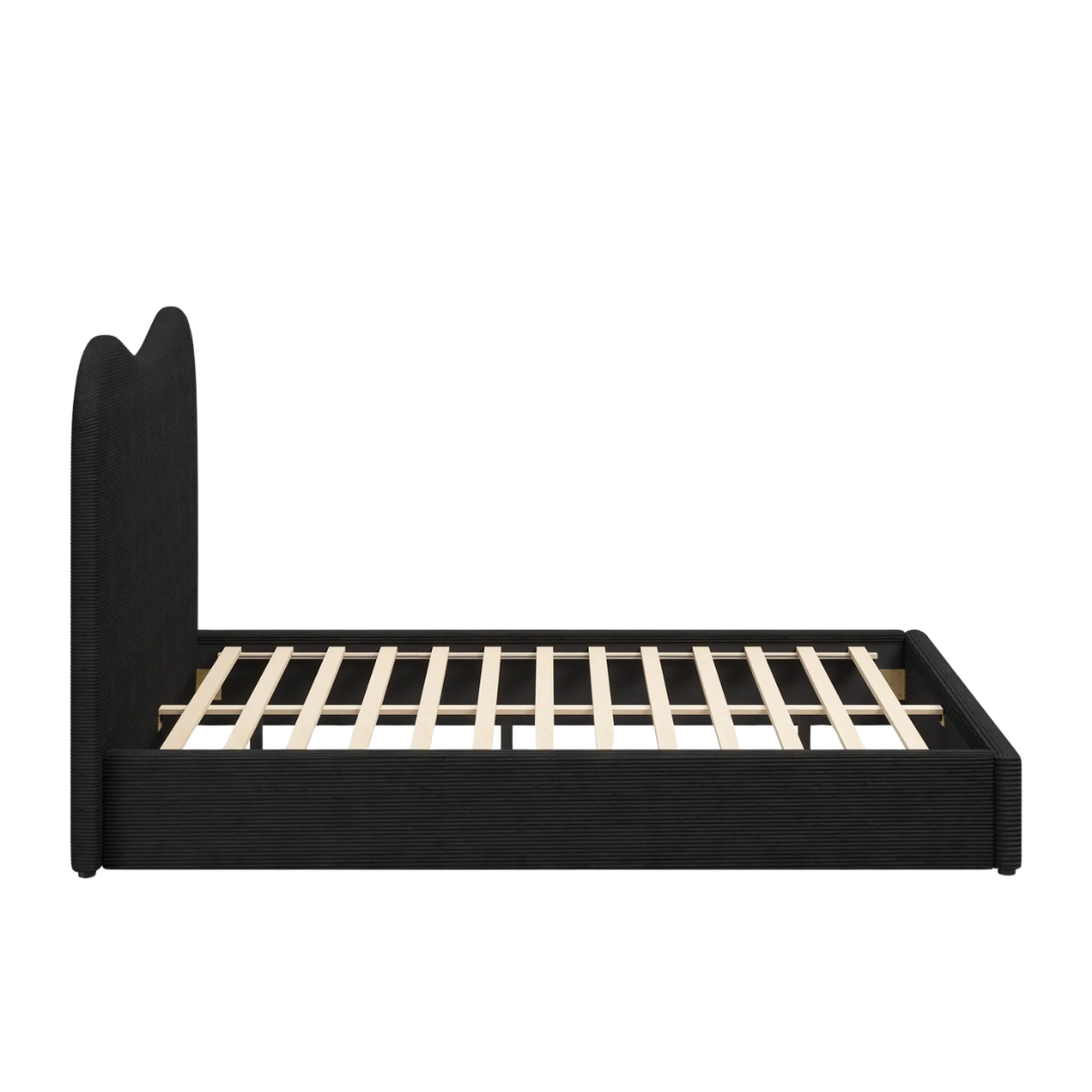 Velvet Noir Queen – Modern Upholstered Statement | Queen Bed Frame | Trufairs