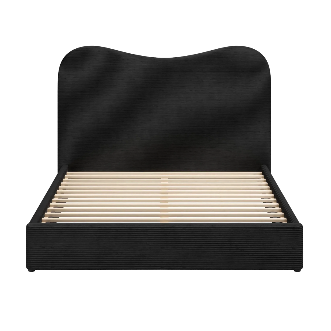 Velvet Noir Queen – Modern Upholstered Statement | Queen Bed Frame | Trufairs